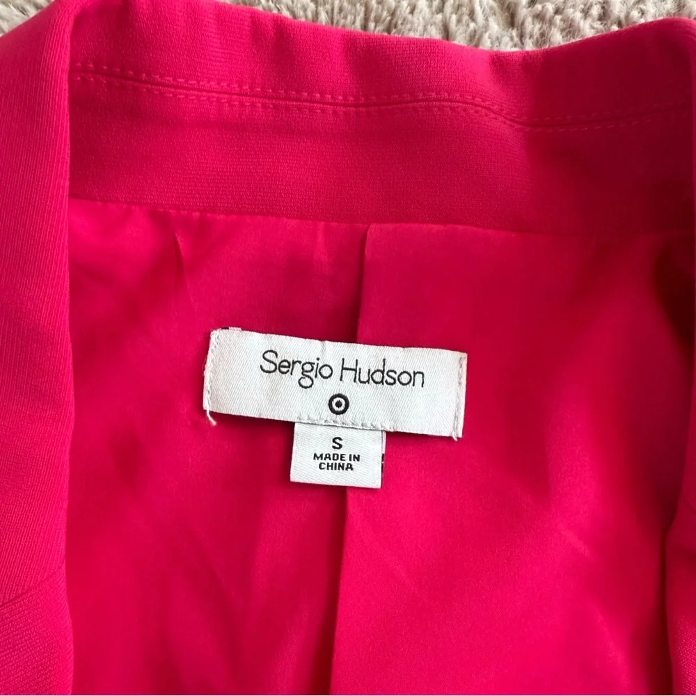 Sergio Hudson × Target Fuschia Pink Cropped Boxy Blazer Jacket Formal Party - Picture 5 of 10